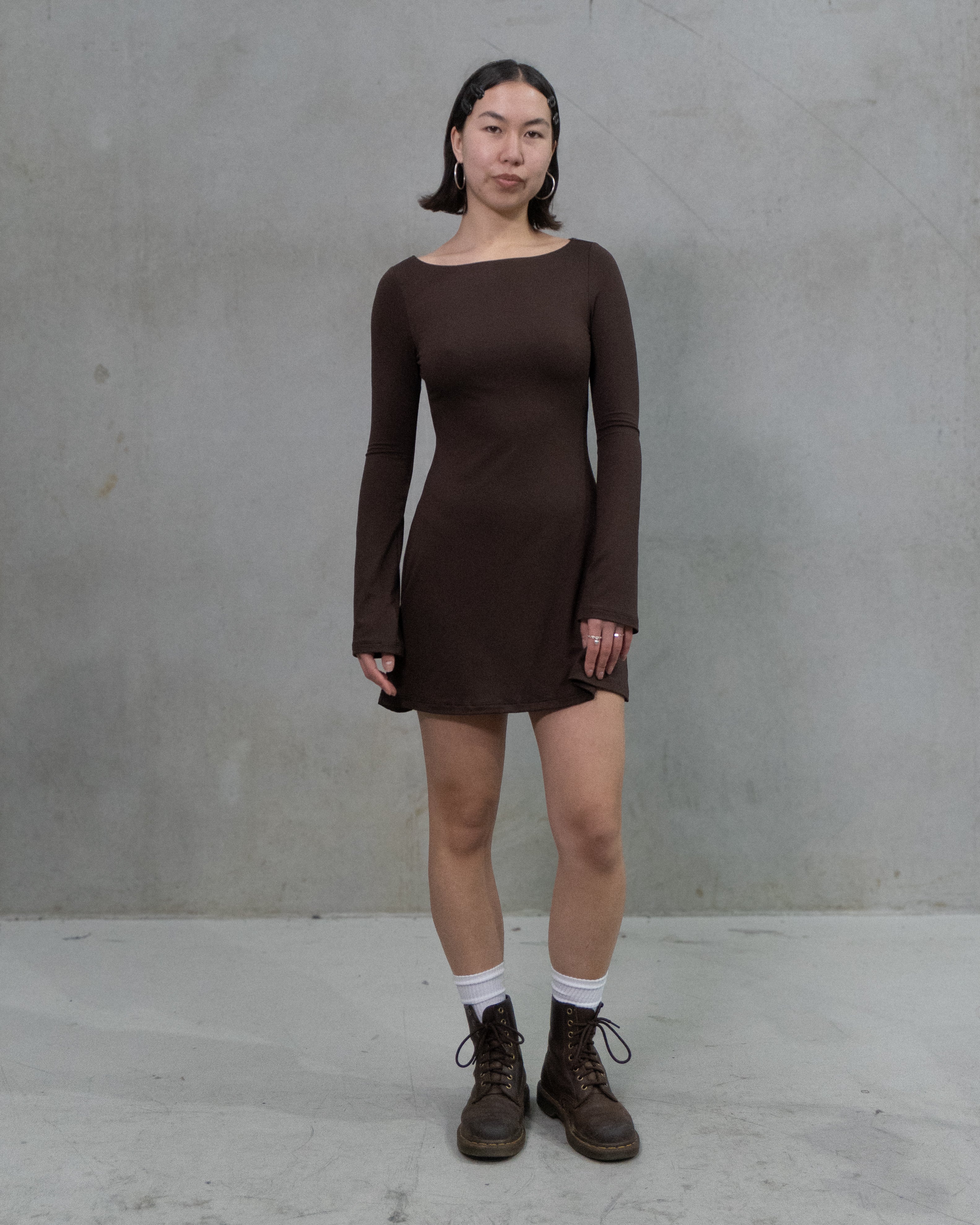 Bamboo bell sleeve dress