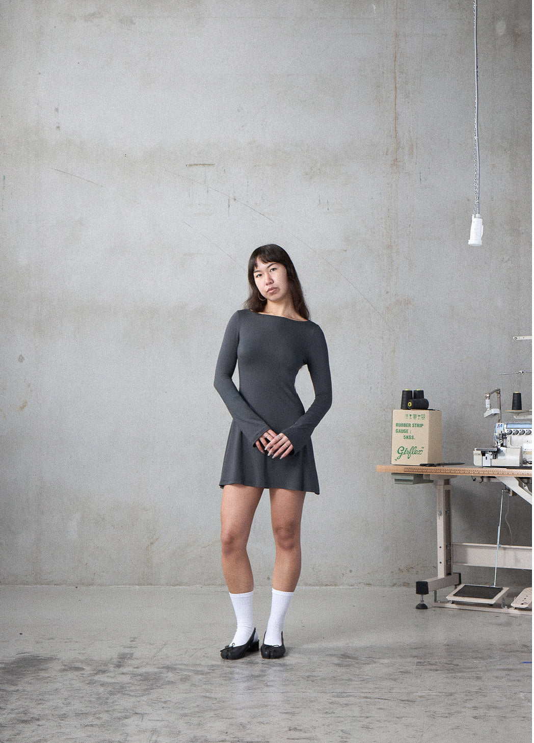 Bamboo bell sleeve dress